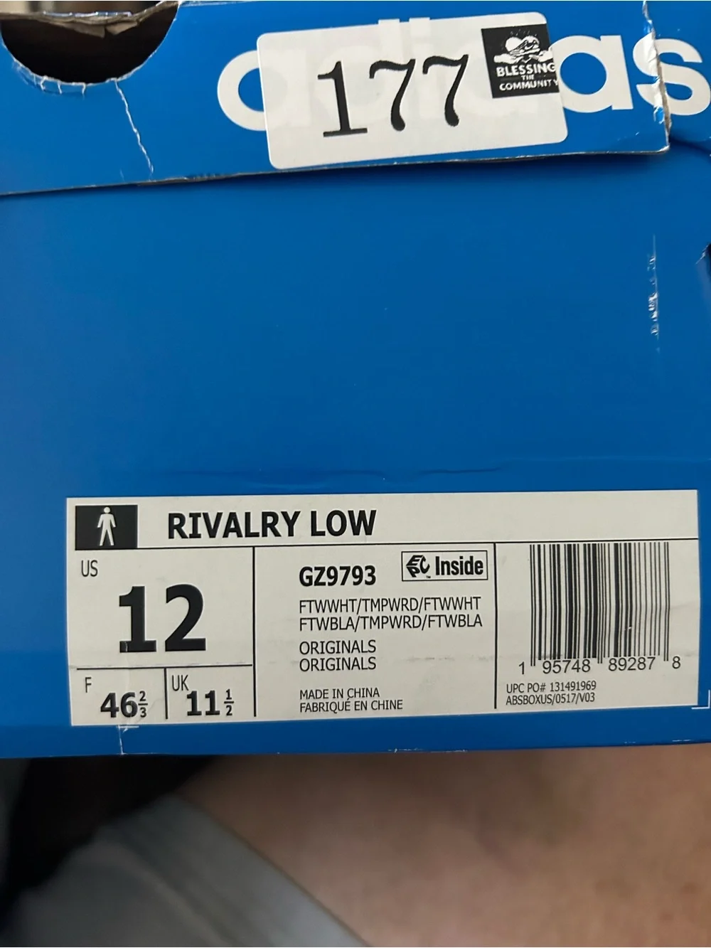 adidas Rivalry Low Men's Sneakers in White and Red